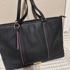 Tommy Hilfiger Black and Red Interior Tote
